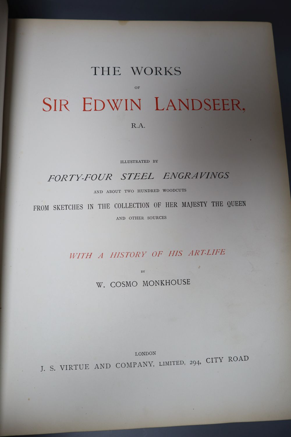 Landseer, Sir Edwin Henry - Works, 44 steel engravings, Virtue & Co., London c.1880